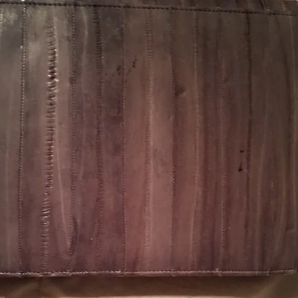 Elegant Gray Genuine Eel Skin Leather Clutch - Picture 3 of 10
